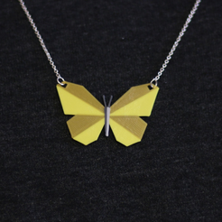 Multi Color Pendant Butterfly Free STL 3D Printing 3D model Fichier 3D.png Multi-Color Butterfly Necklace